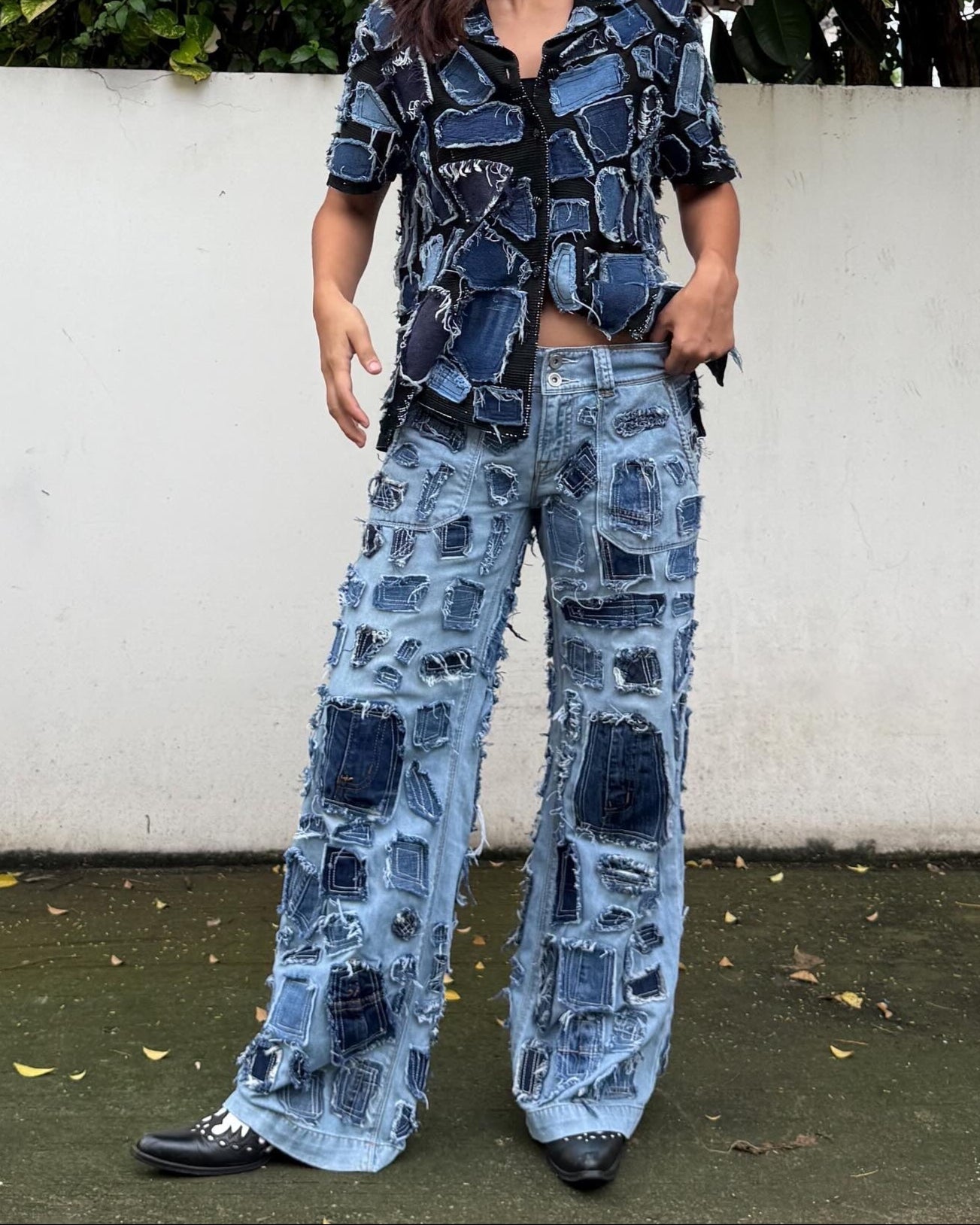 Denim Tiled Jeans