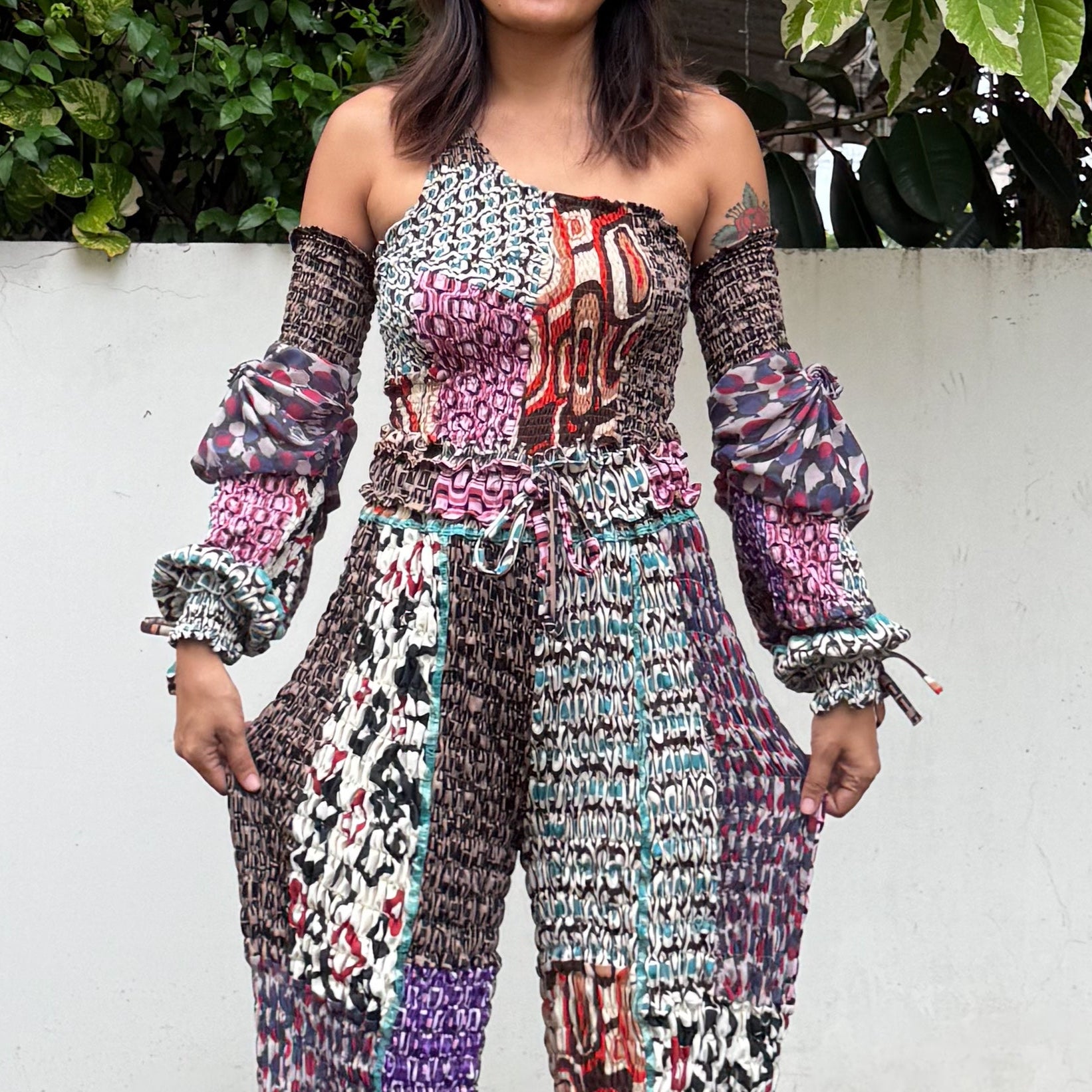 Patchwork Smock Top