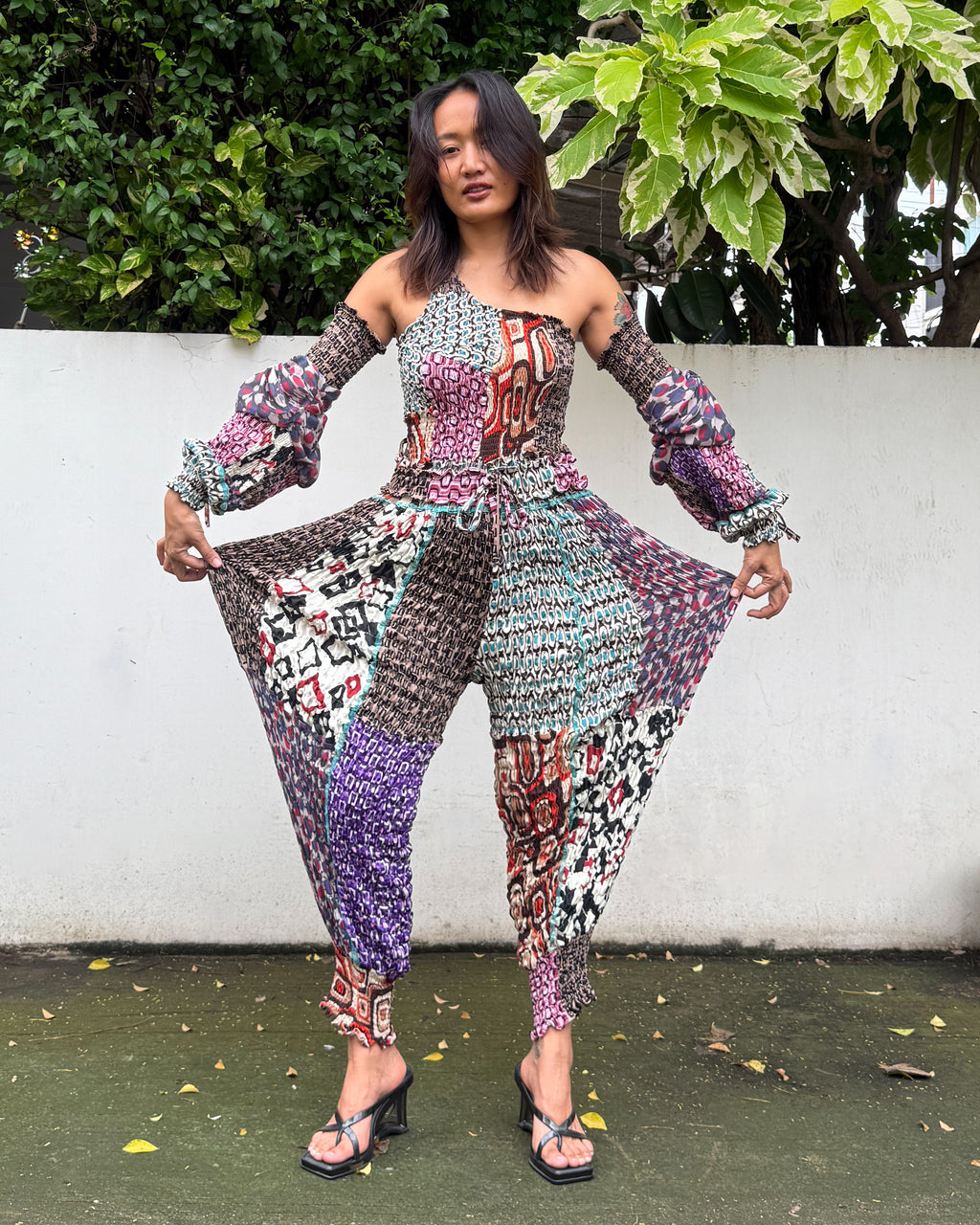 Patchwork Smock  Pants
