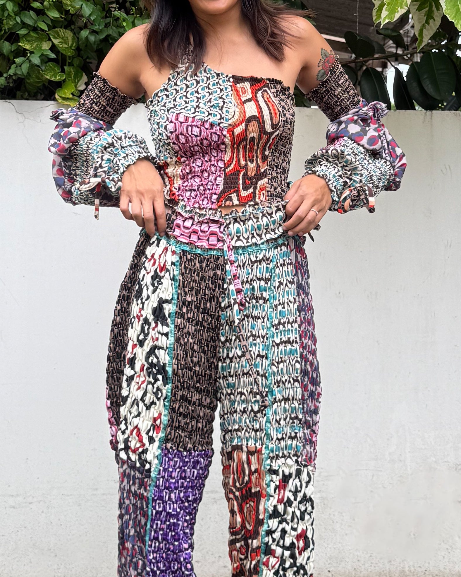 Patchwork Smock Top
