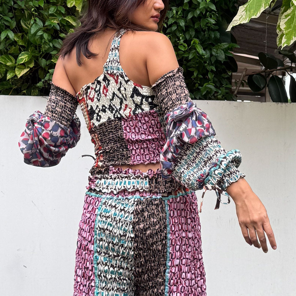 Patchwork Smock Top