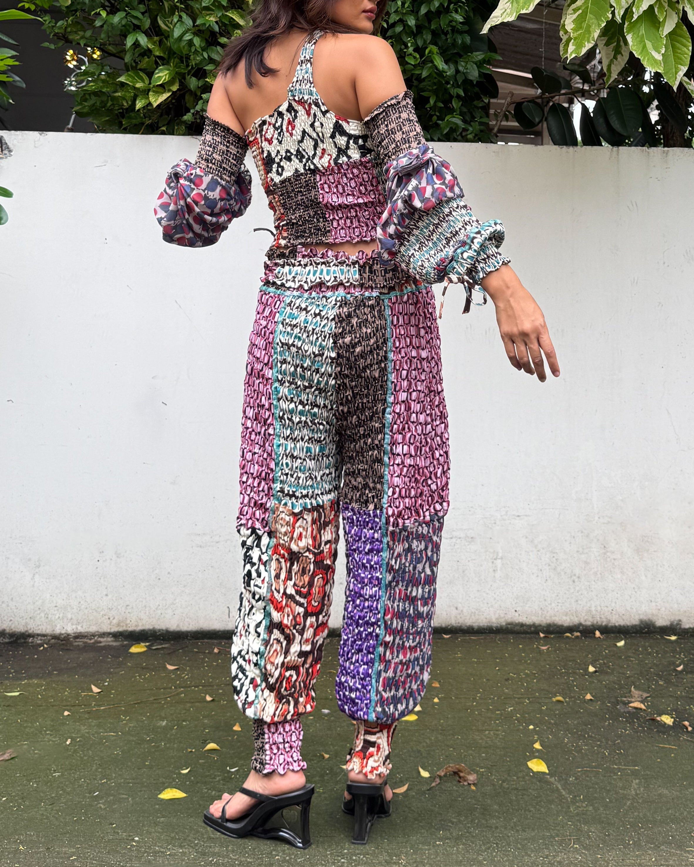 Patchwork Smock  Pants