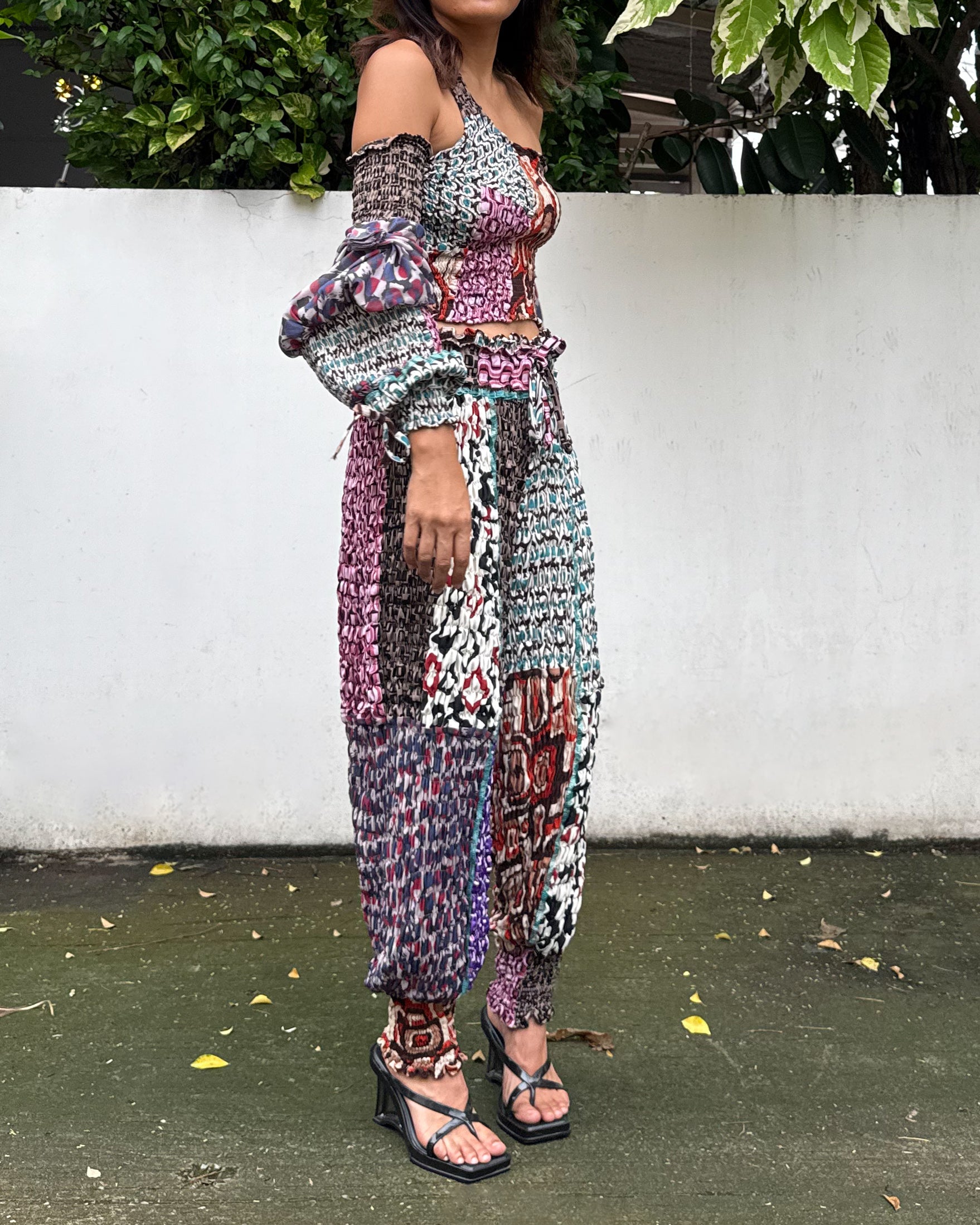 Patchwork Smock Top