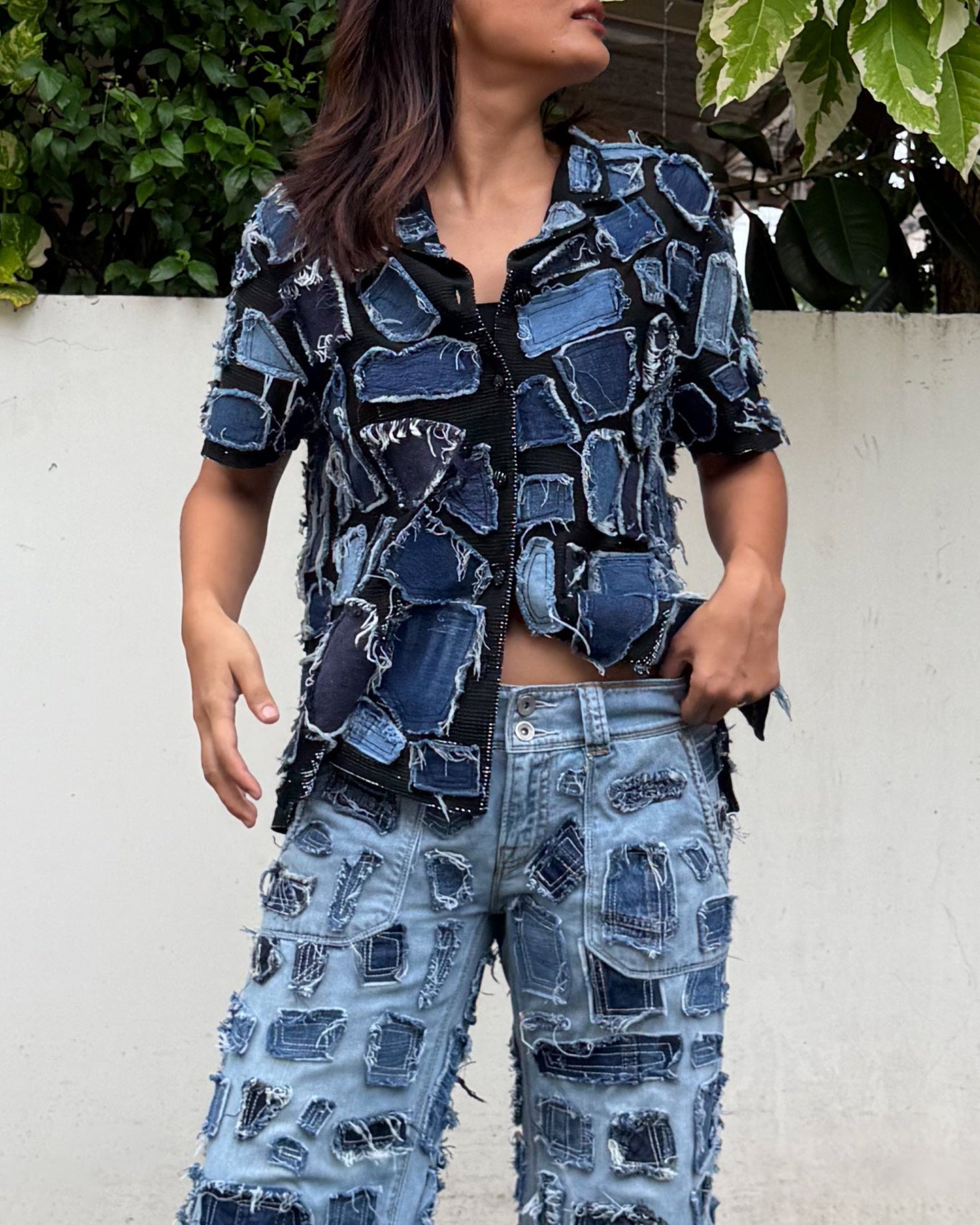 Denim Tiled Shirt