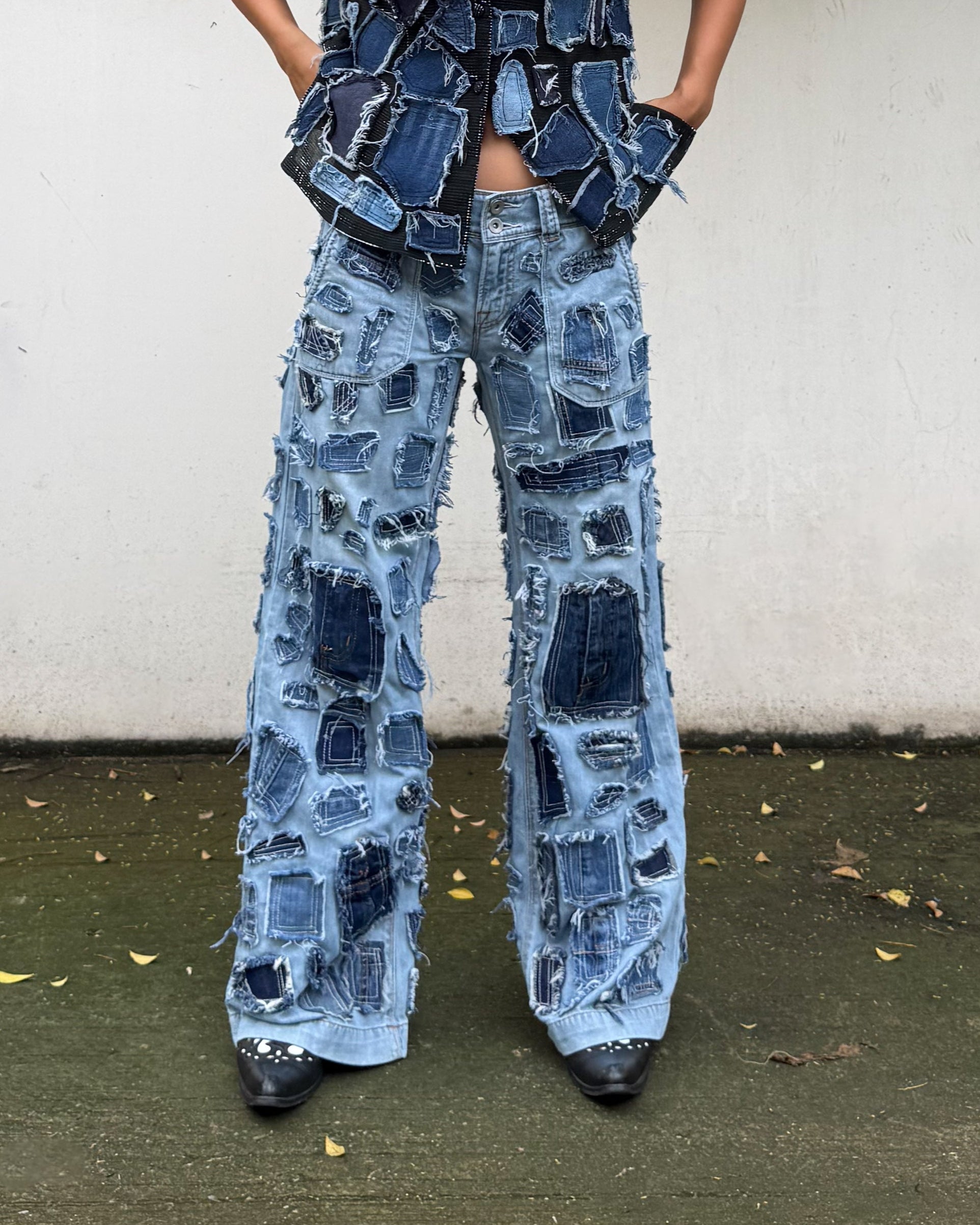 Denim Tiled Jeans