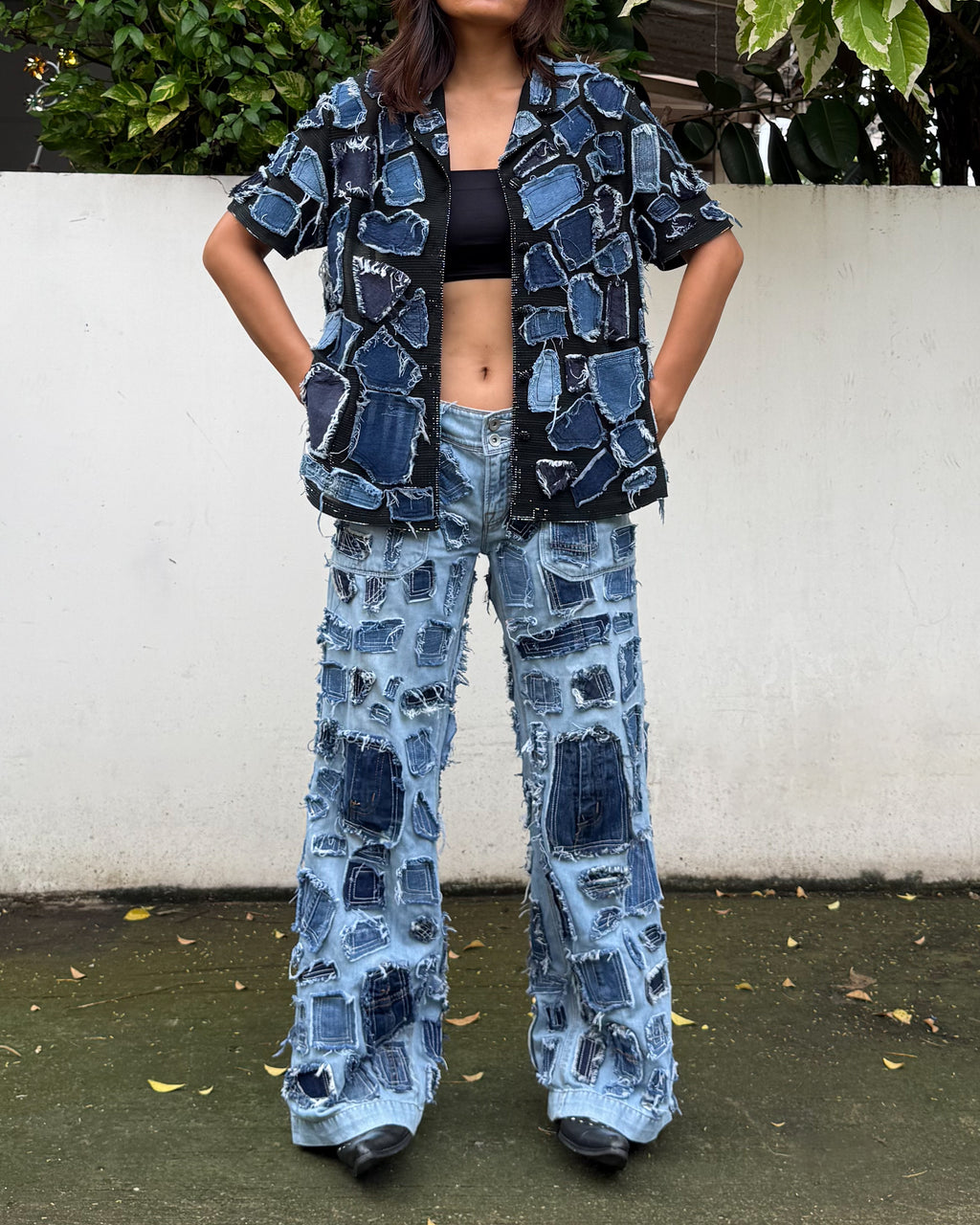 Denim Tiled Jeans