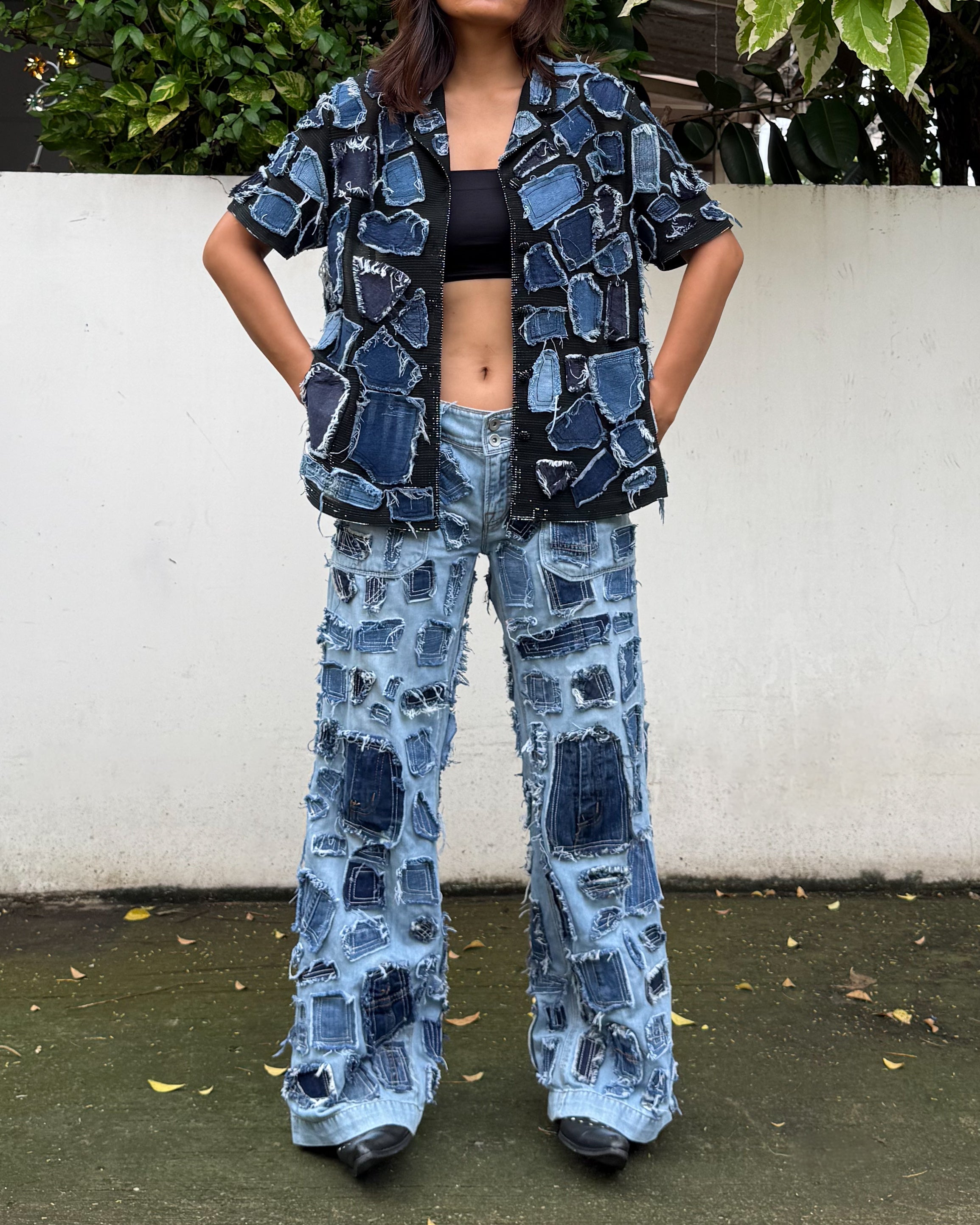 Denim Tiled Jeans
