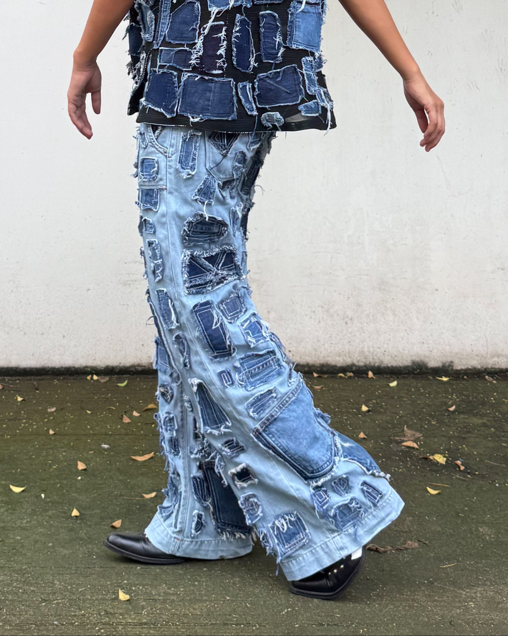 Denim Tiled Jeans