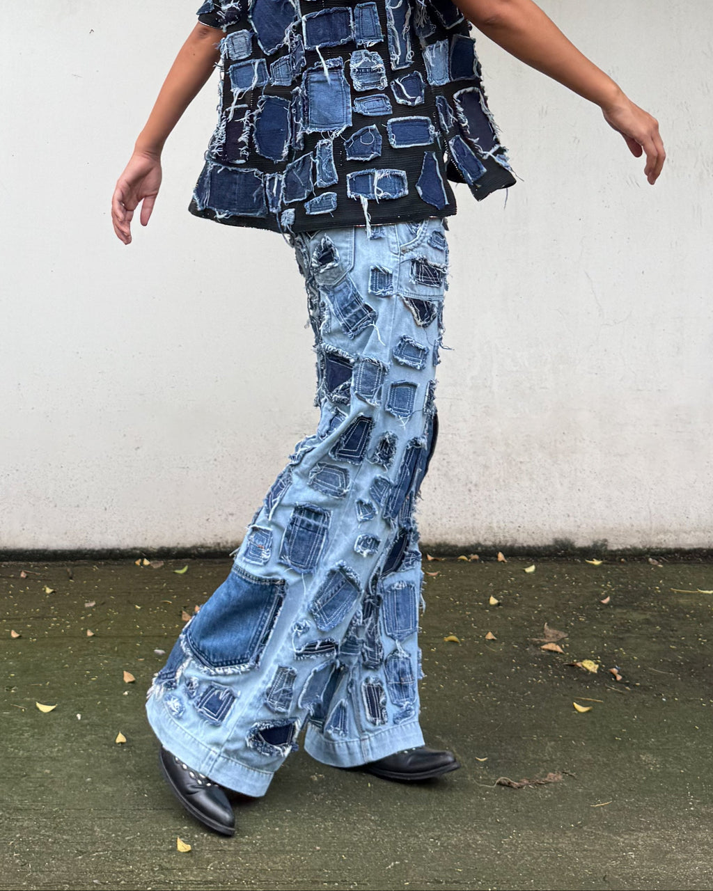 Denim Tiled Jeans