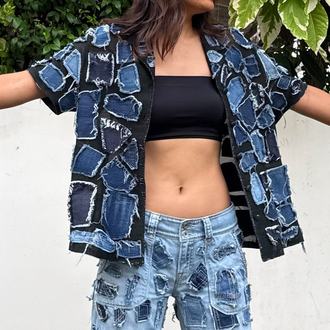 Denim Tiled Shirt