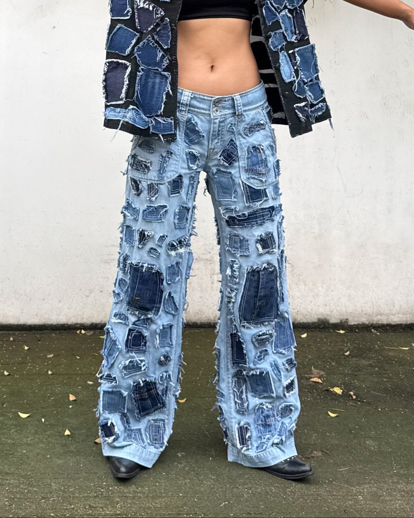 Denim Tiled Jeans