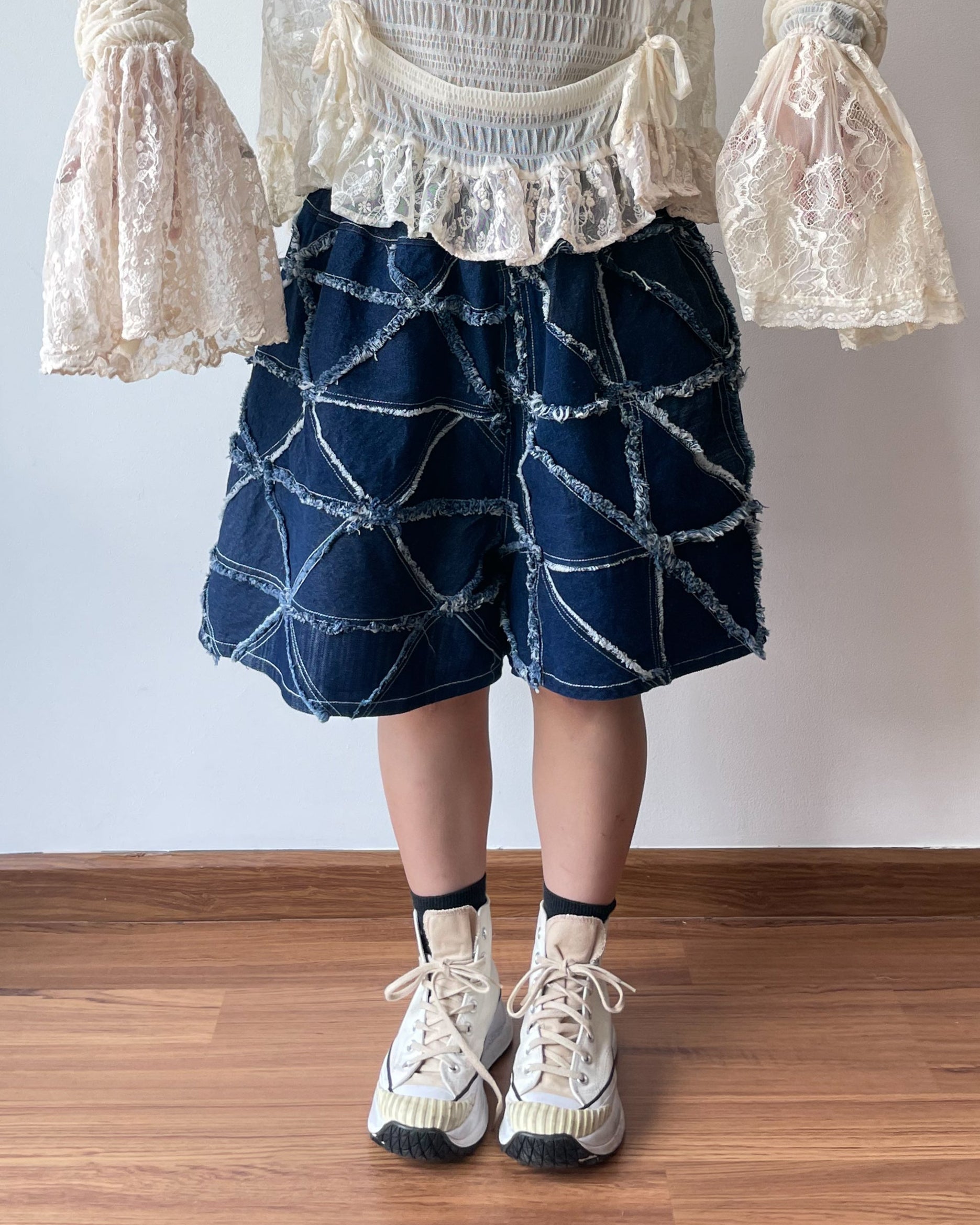 Denim Puzzle Shorts