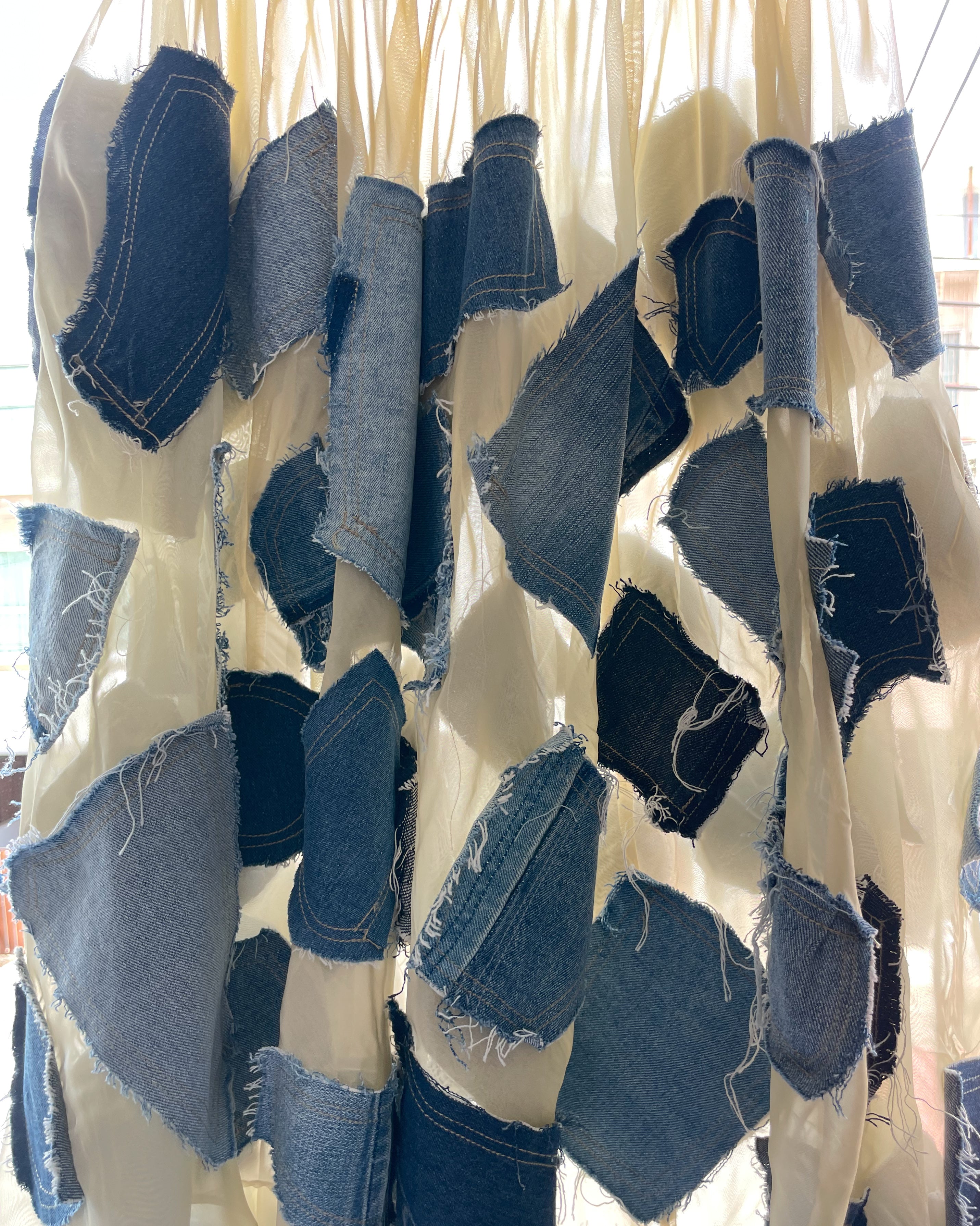 Denim Patch Light Skirt