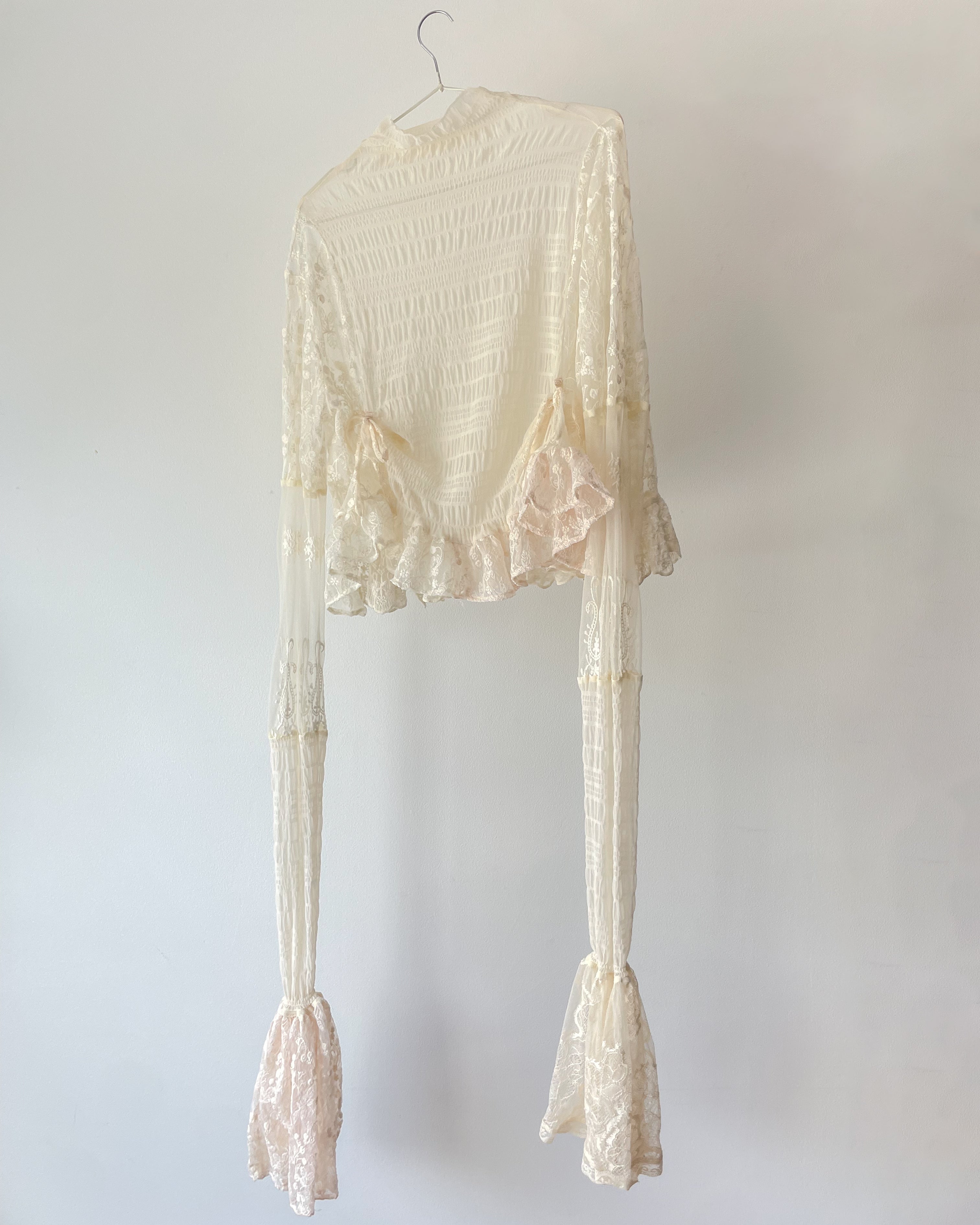 Wide Lacy Transparent Top
