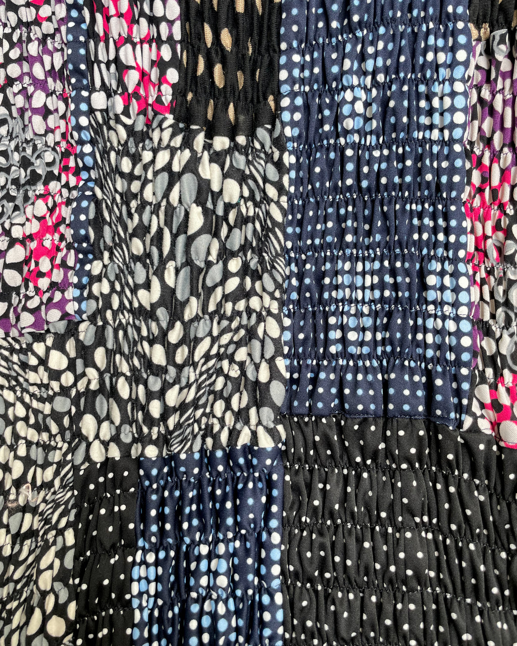 Dots Patchwork Smock Dress
